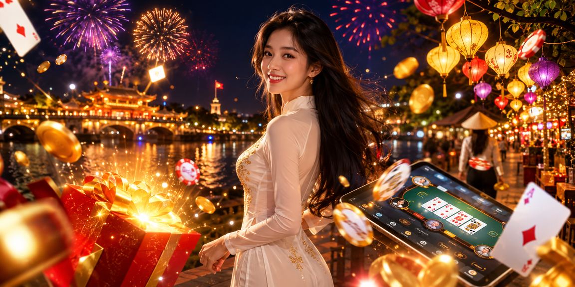 Người chơi Huế tham gia game bài trực tuyến tại chợ đêm qua điện thoại